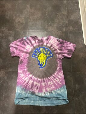 Lil Wayne 2019 Tour Tie-Dye Graphic Tee - Purple, Gray, Blue